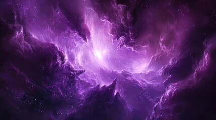 Wall Mural - a purple cosmic art piece featuring swirling stars and glowing nebulae, creating a mystical and othe