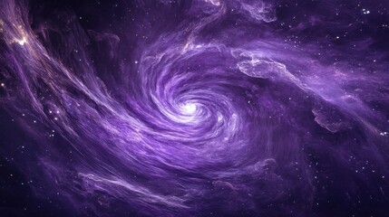 Wall Mural - a purple galaxy with swirling stars and cosmic clouds, creating a mystical and otherworldly abstract