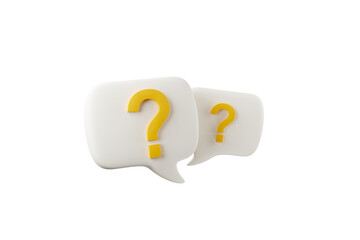 Leinwandbilder - 3D rendering A question mark floated in the air. Question ideas that arise in various places.