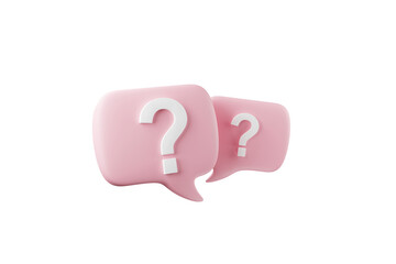 Leinwandbilder - 3D rendering A question mark floated in the air. Question ideas that arise in various places