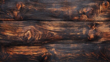 Wall Mural - Surface of the old brown wood texture. Old dark textured wooden background. Top view.