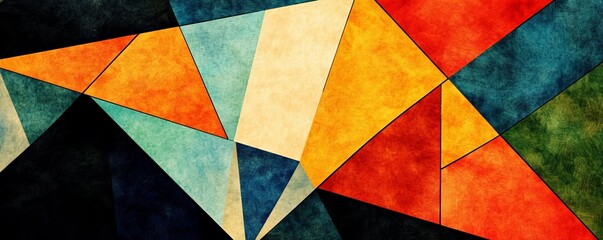 Aufkleber - Abstract geometric pattern with vibrant colors