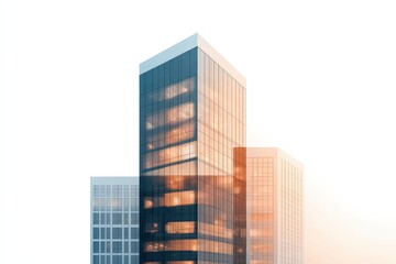 Wall Mural - geometric skyscraper with illuminated windows