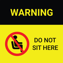 Wall Mural - Do not sit here symbol vector