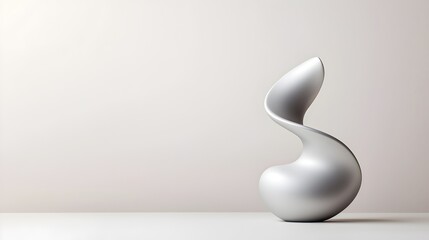 Poster - Dynamic Kinetic Sculpture with Twisting Metallic Helix - Captured Motion in Artistic Expression for Interactive and Fluid Design
