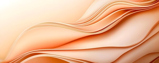 Poster - Serene Flowing Arcs - Minimalist Abstract Wallpaper with Smooth Textures and Soft Reflections in a Calming Gradient Design