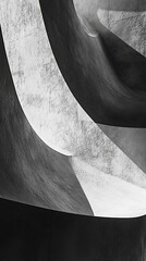 Poster - Abstract architectural curves in monochrome