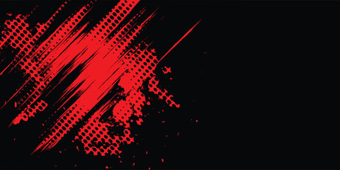 Wall Mural - Black red grunge texture vector background. Old wall. Textured template for design. Embossed painted stucco wall.
