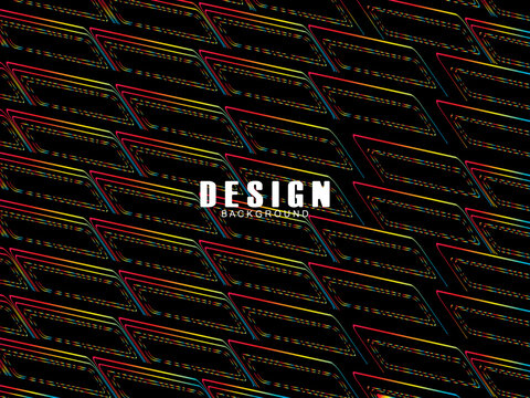 Futuristic abstract technology gradient shine with modern grid pattern black background. Vector minimal line background with text for social media covers, headers, websites, etc.