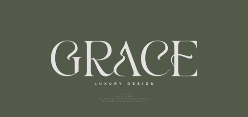Aufkleber - modern elegant beauty font alphabet logo. typography beautiful minimal classic luxury letter serif f
