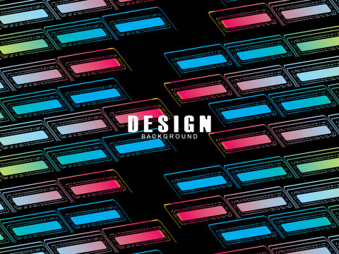 Futuristic abstract technology gradient shine with modern grid pattern black background. Vector minimal line background with text for social media covers, headers, websites, etc.