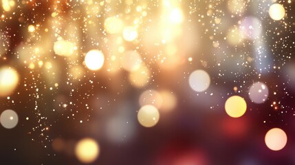 Poster - Soft, glittering lights blend together in an abstract background, evoking a sense of magic and celebration, perfect for various themes