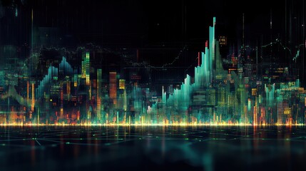 Poster - Abstract Digital Graph Representing Technological Data and Innovation
