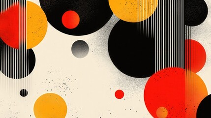 Poster - Contemplating Sanitary Choices - Retro Minimalistic Illustration in Graphic Poster Style with Playful Color Palette and Clean Design