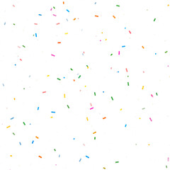 bright and colorful confetti scattered against a transparent background, perfect for adding a festiv