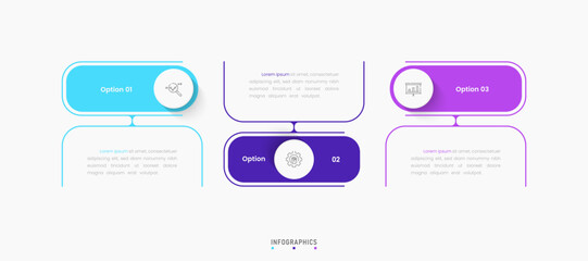 Wall Mural - vector infographic label design template with icons and 3 options or steps. can be used for process 