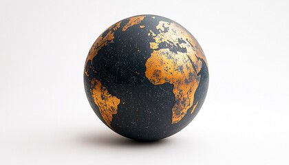 earth globe on white background