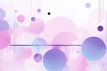 Poster - Minimalist abstract composition featuring geometric shapes in soft pastel colors