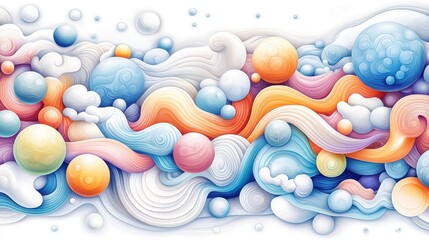 Poster - Colorful abstract wave pattern design