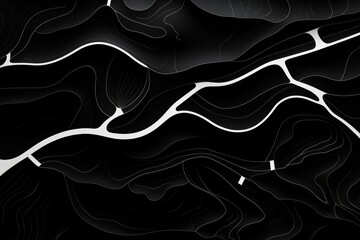 Poster - Elegant black and white map design featuring geometric shapes and lines for professional appeal