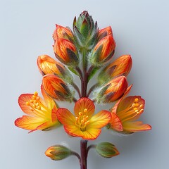 Kangaroo Paw Flower isolated on white background.