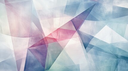 Poster - Abstract geometric artwork with pastel colors and textured finish. Modern design and creative concept