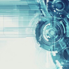 Fototapete - Futuristic abstract background featuring geometric shapes and vibrant colors, perfect for digital art projects and technology themes.