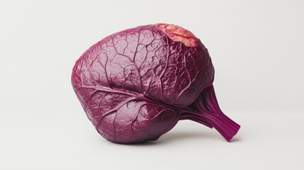 Sticker - A whole purple cabbage with visible texture and color on a plain background.