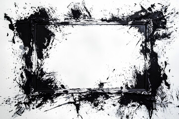 Grunge Textured Frame white background