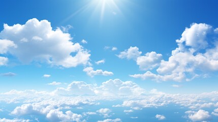 a clear blue sky with light, scattered clouds