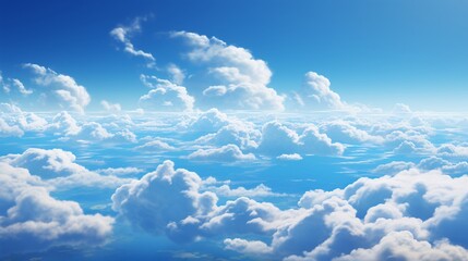 Wall Mural - a bright blue sky with dynamic cloud formations floating by