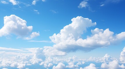 Wall Mural - a bright blue sky with scattered high-altitude clouds forming patterns