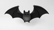 © ASH - A black bat with exaggerated wings, flying, American cartoon style