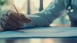 © uros - Doctor Writing a Prescription with pen: A Close-Up of a Medical Professional's Hands Filling Out Paperwork in a Hospital, Ensuring Patient Care and Treatment with Precision in the Healthcare Office