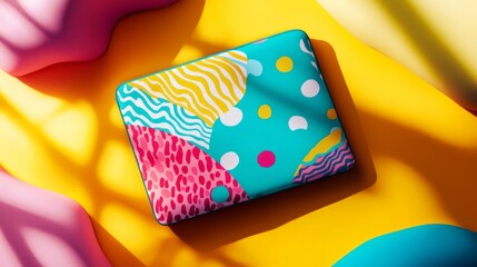 Poster - colorful patterns on an artistic surface: a vibrant display of geometric designs and vivid patterns 