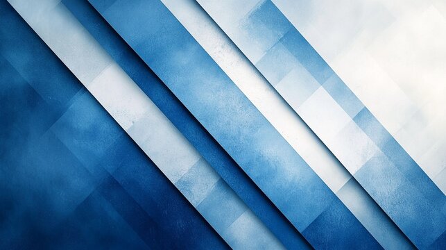 Geometric pattern in shades of blue and white with diagonal lines, representing a modern technology or business aesthetic.