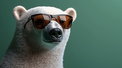 Cool Polar Bear with Sunglasses