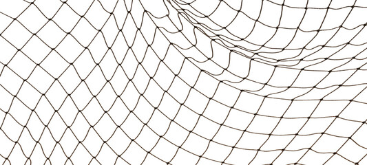 Football or tennis net. Rope mesh on a white background close-up