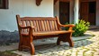 © Septian - traditional wooden bench for several people to sit on
