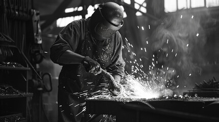 Craftsmanship is born fire and skill in the blacksmith's realm, where a mesmerizing dance of strenght and precision turns raw stell into art