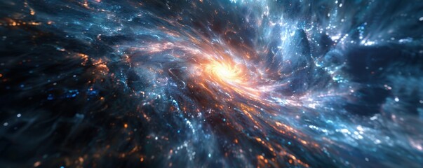 Wall Mural - cosmic microwave background radiation visualization, 4k hyperrealistic photo