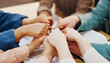 © LuxeShutter24/peopleimages.com - Spiritual, holding hands and group with faith, praying and friends with belief, Christian and God. Respect, religion and circle of people, bible study and worship of holy spirit, guide and scripture