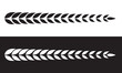© KD Vector Studio - Long laurel wreath silhouette vector collection. Isolated on white and black background. Vector Illustration. EPS 10