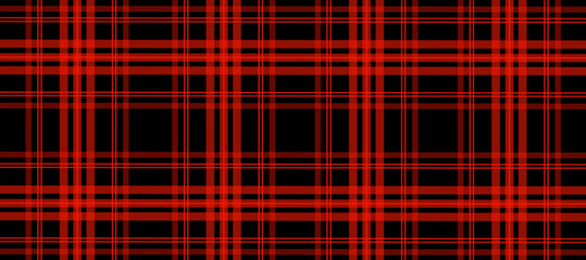 Wall Mural - Red and black plaid fabric texture background