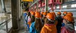 © Being Imaginative - A Group of School Kids Visiting a Construction Site