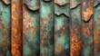 © BISO - Close-up of a rusted metal wall showcasing vintage oxidized copper patina and a grunge texture.
