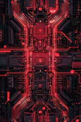Wall Mural - layout pattern inspired by digital defense.