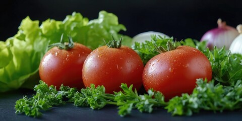 Canvas Print - Fresh Salad Ingredients