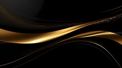 Abstract gold and brown waves create a luxurious and flowing background design.