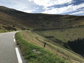 pyrenees nature landscape from the road